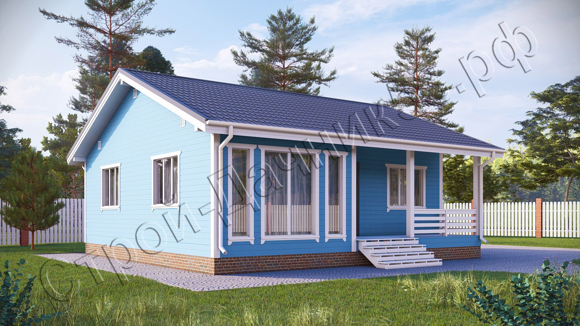 Проект каркасно-щитового дома Д–29